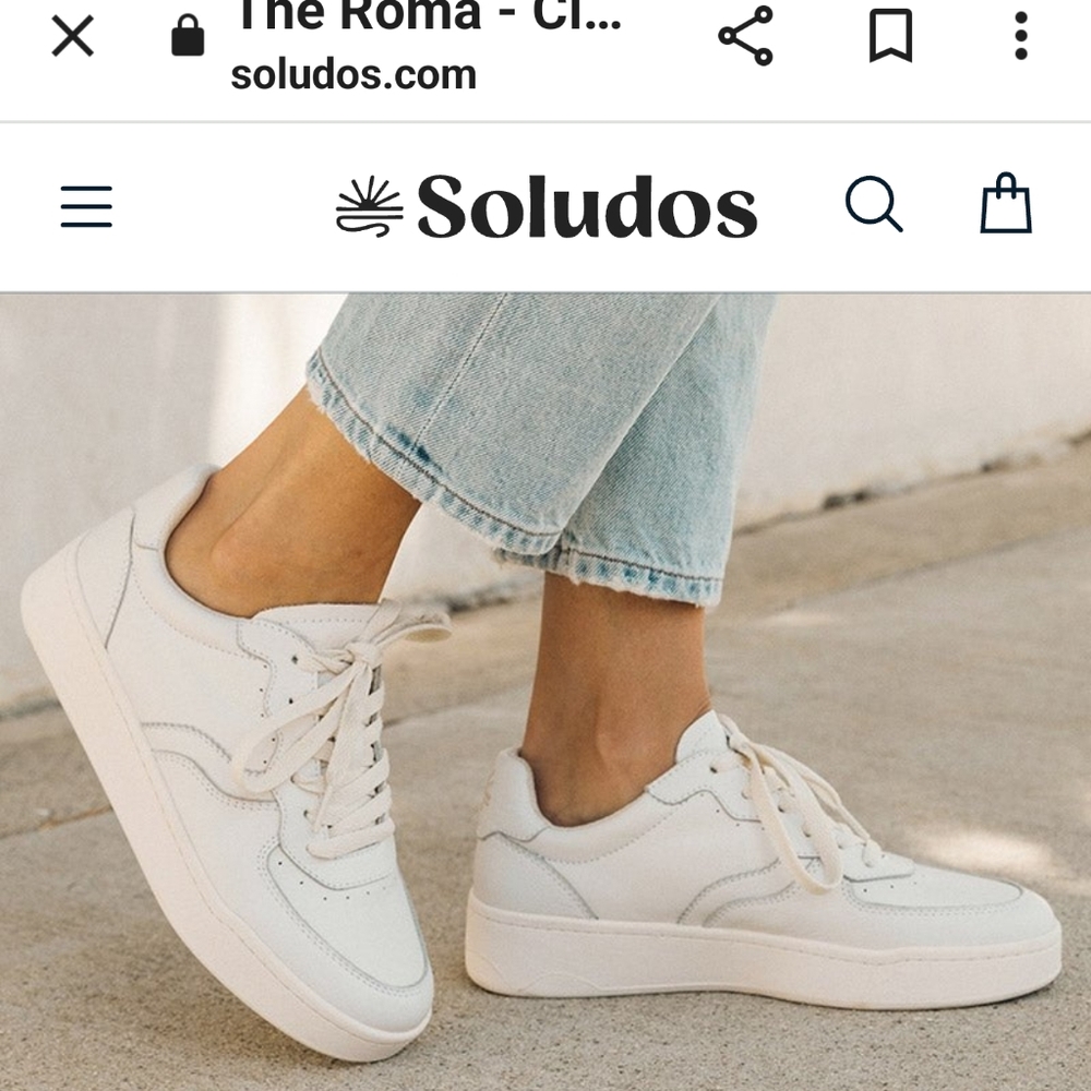 SOLUDOS THE ROMA WHITE SNEAKERS
